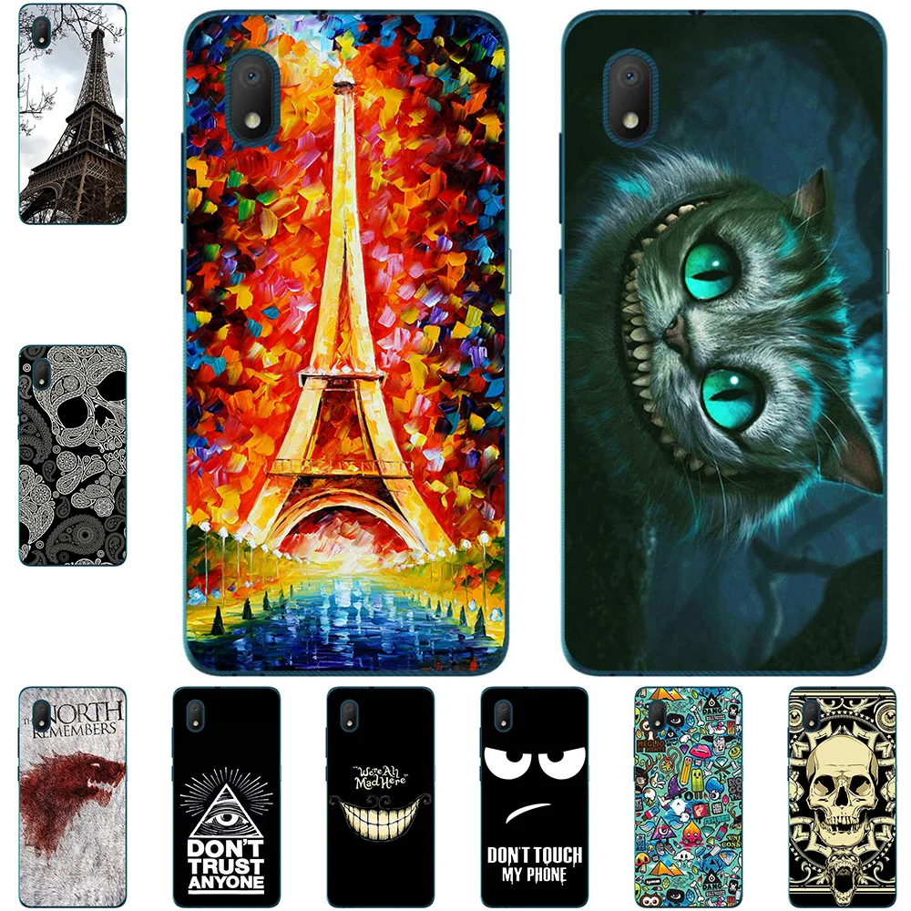 For Alcatel 1A (2020) 1B (2020) 5.5 inch Phone Cases Soft TPU Mobile Cover Cute Fashion Cartoon Painted Shell Bag