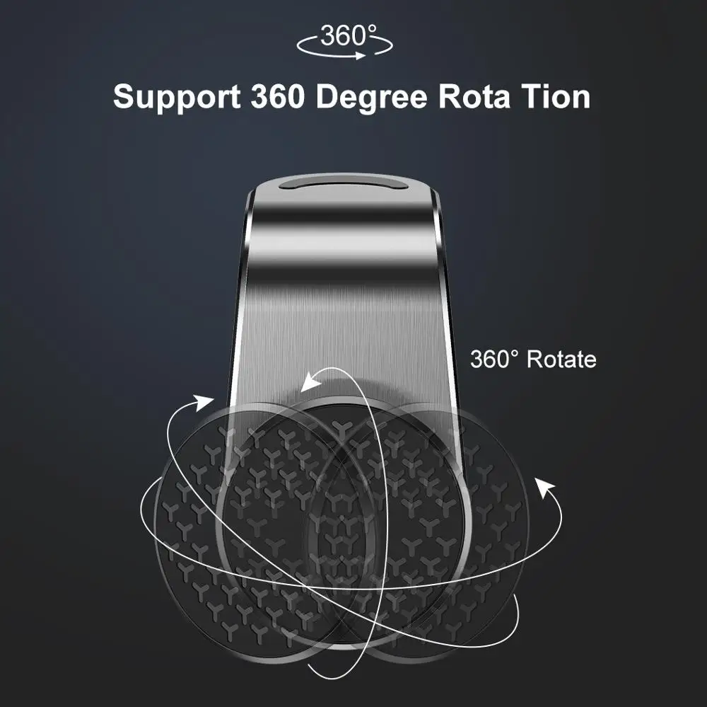 Автомобильный магнитный держатель с креплением на 360 ° для iphone/Samsung/HuaWei/XiaoMi