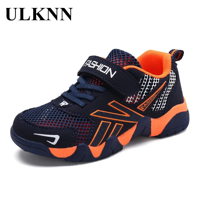 

ULKNN Children's Casual Net Sports Shoes Single Mesh Shoes Wear-resistant Breathable Boy Summer Students Outdoor Sneakers blue