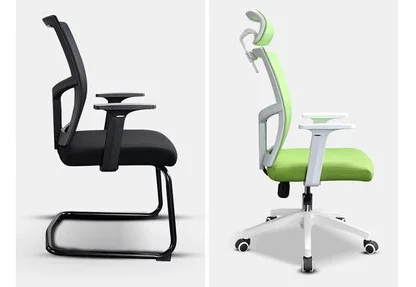 

Office chair comfortable sedentary backrest meeting room simple bow-shaped staff mesh chair swivel chair home Free shipping