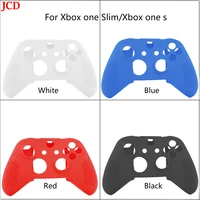 jcd 1 pcs silicone protective case for xbox series x s slim gel case with studs thumb stick grip cap