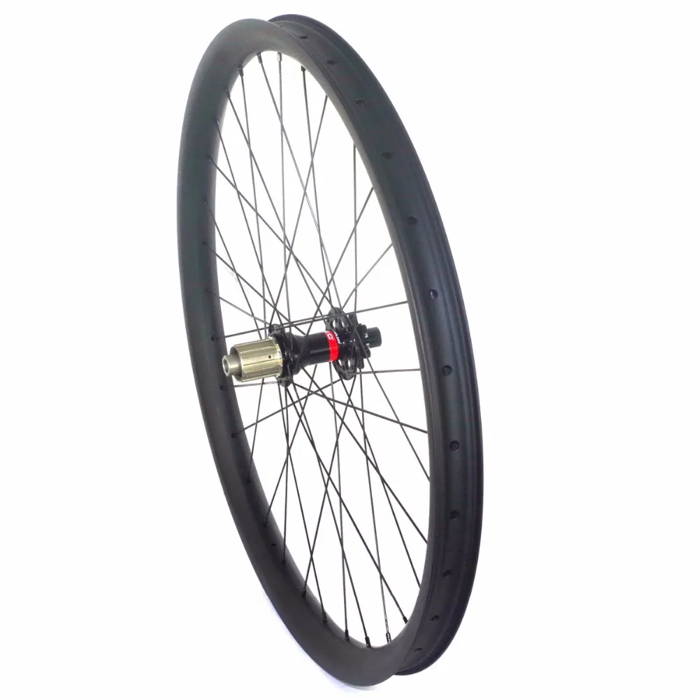 26er DH Mtb Углеродные колеса 40 мм ширина маленького размера круглой формы с