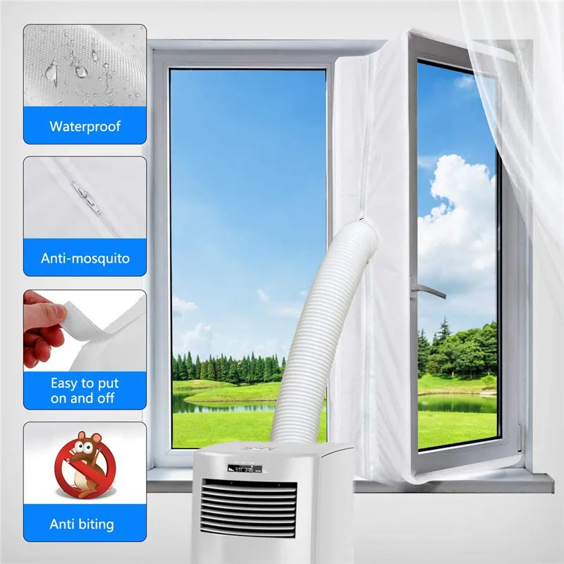 Airlock Window Seal for Portable Air Conditioner/ Mobile Air-Conditioning 300CM 400CM 500CM window airlock seal plate 3m 4m 5 6m air conditioner cover soft baffle window seal for all mobile air conditioning units