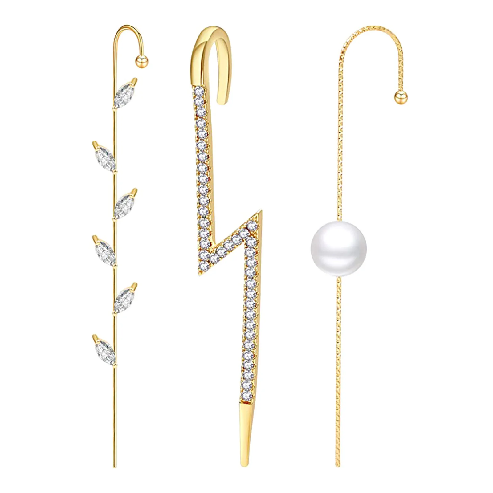 

Women Wrap Crawler Hook Earrings Personalized Design Around The Auricle Type Ear Clip Wire Earrings Mujer Party Jewelry Gift#fs