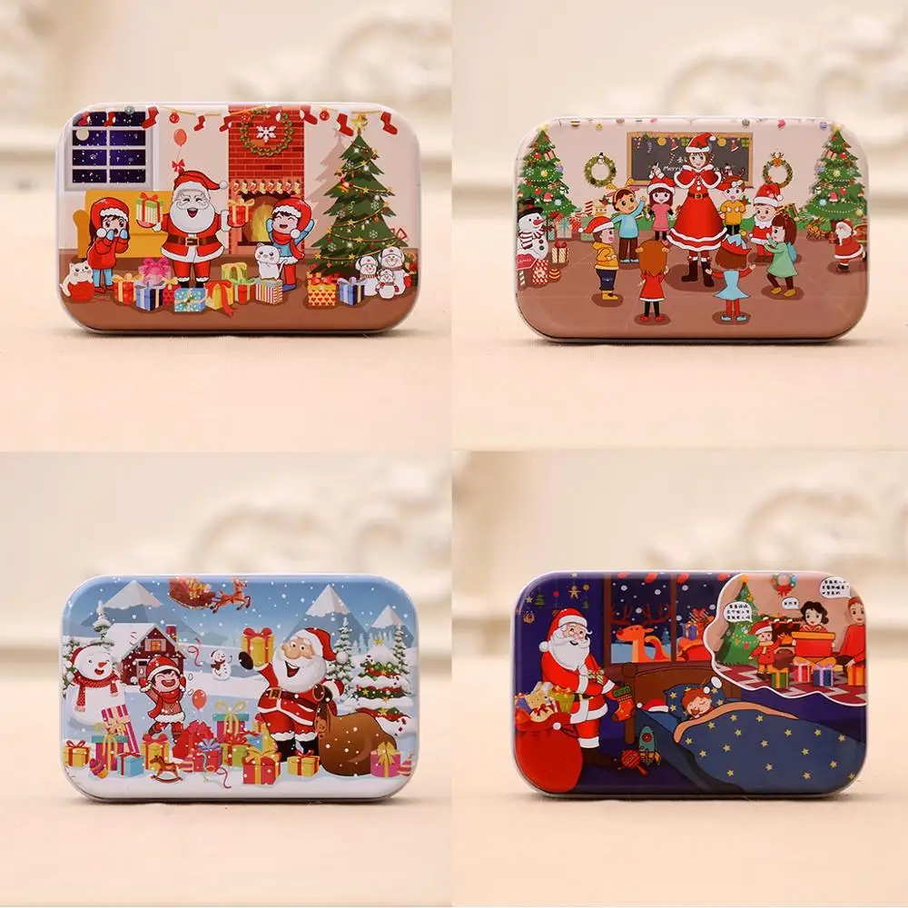 Рождественская деревянная головоломка ручной работы Санта-Клауса