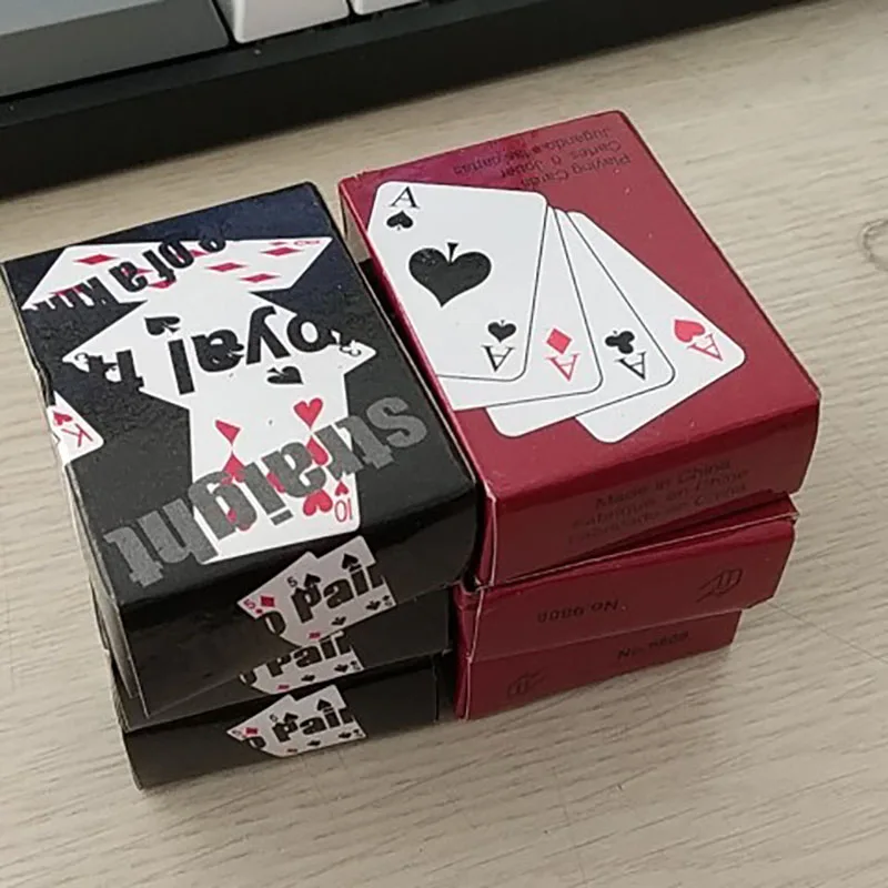 Милый миниатюрный кукольный домик милый мини покер игральные карты стиль