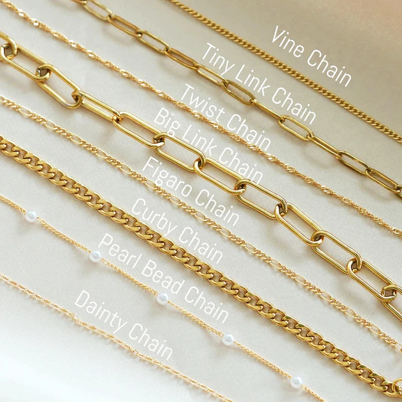 Handmade Custom Stainless Steel Name Necklace Various Punk Chain Selection Fashion Charm Personalized Jewelry Gift Couple Choker