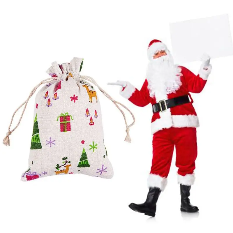 

Christmas 24 Days Countdown Advent Calendar Hanging Drawstring Candy Bags Sacks