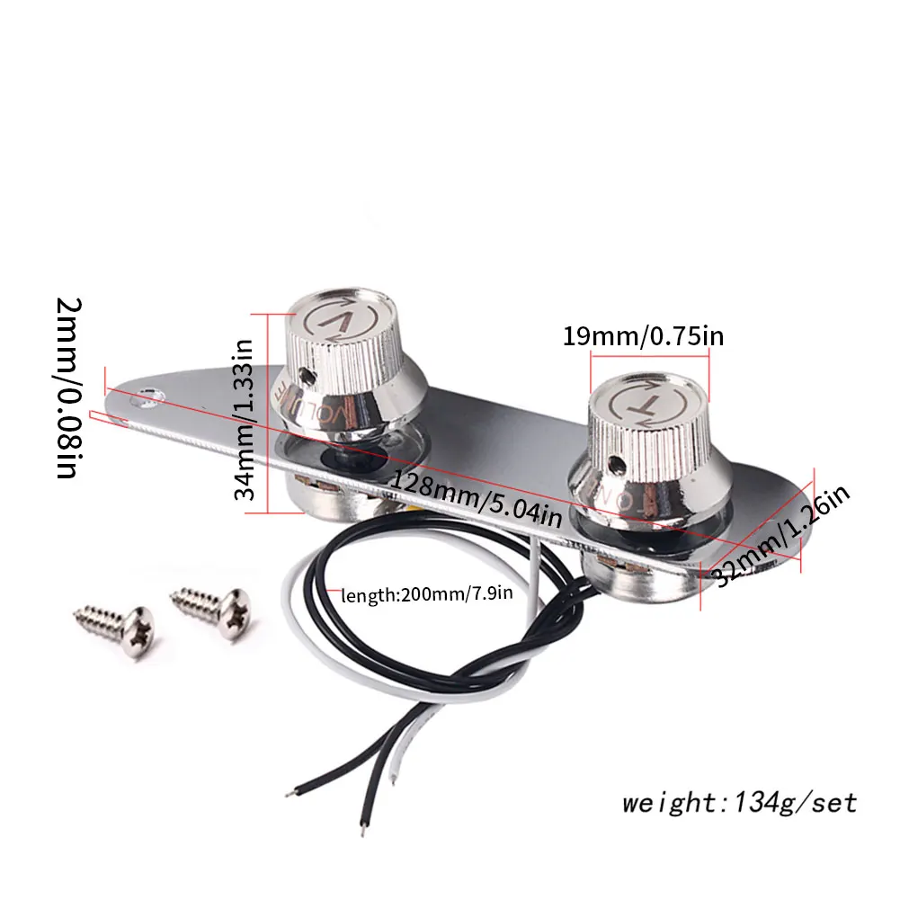 

Guitar Telecaster Control Plate Guitar Chrome Control Circuit Board Guitar Parts Control Board Metal Durable Easily In Use