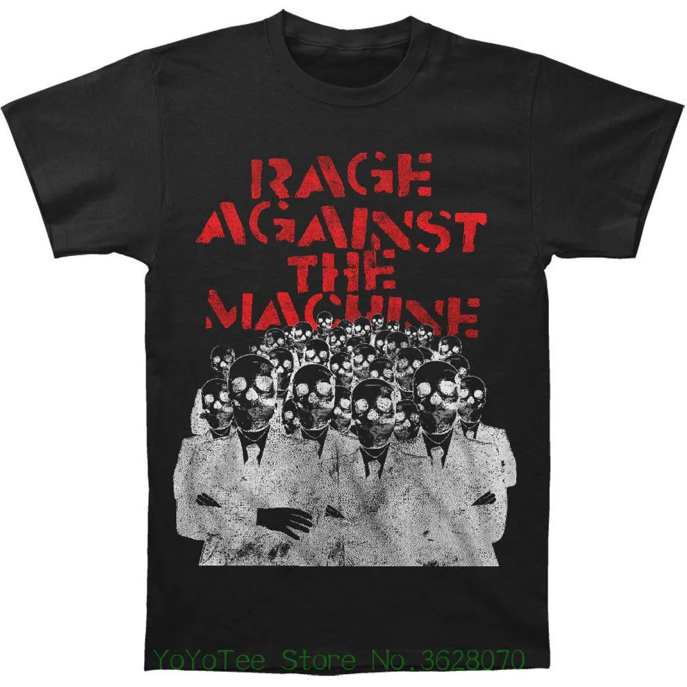 

New Brand-Clothing T Shirts Rage Against The Machine Men'S Skeleton Heads Slim Fit T-Shirt Black