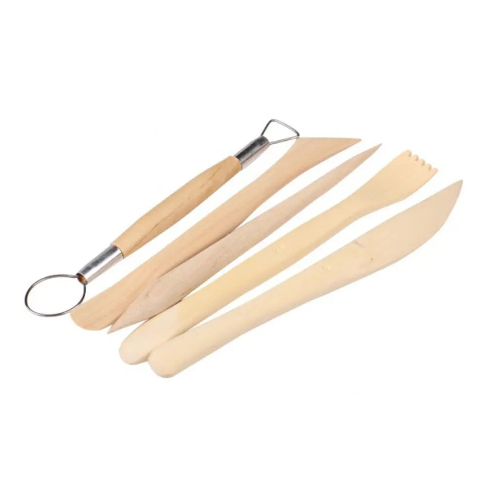

5Pcs Pottery Clay Sculpture Knife For Carving Crafts Sculpting Ceramic Pottery Sharpen Modeling Little Figurines Pottery Tools