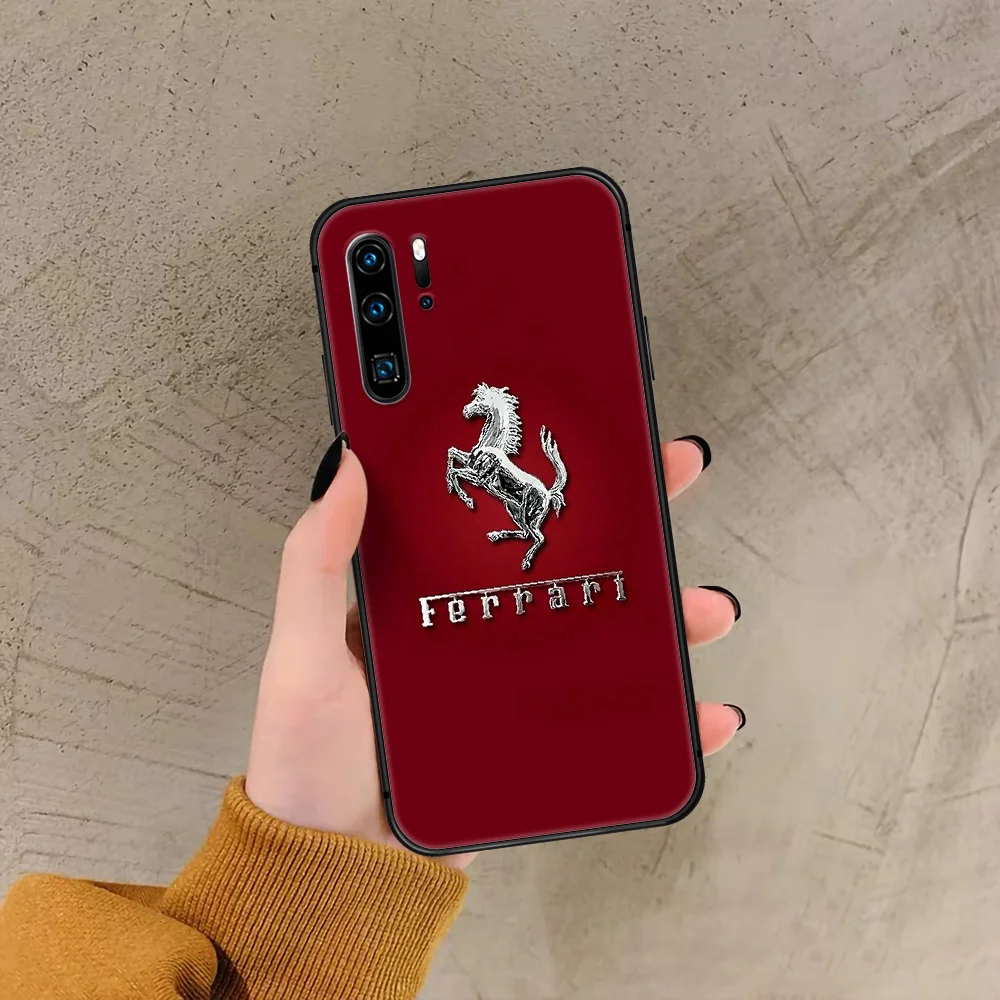 

Sports Car Ferraris Horse Phone Case For Huawei P Mate Smart 10 20 30 40 Lite Z 2019 Pro black Hoesjes 3D Back Silicone Prime