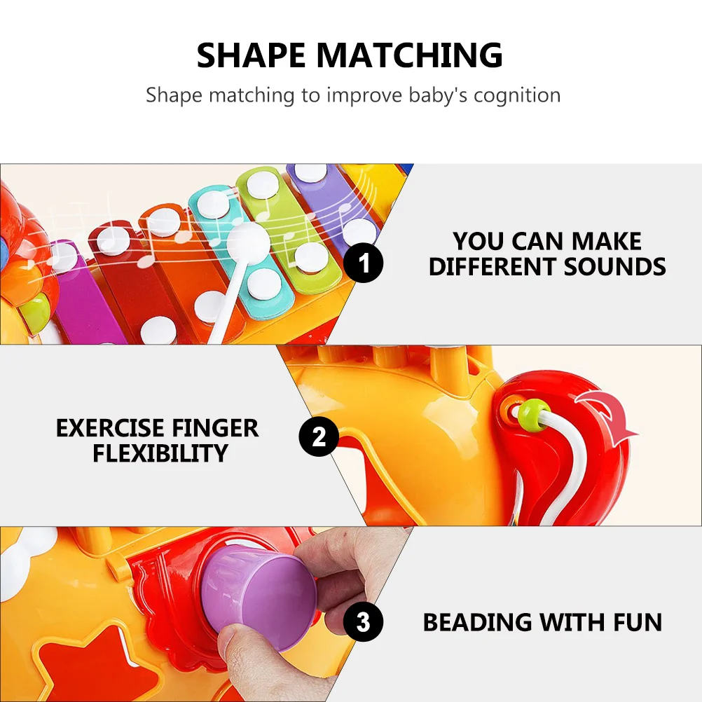 

Educational Baby Shape Sorter Toy Wooden Xylophone Newborn Musical Toy