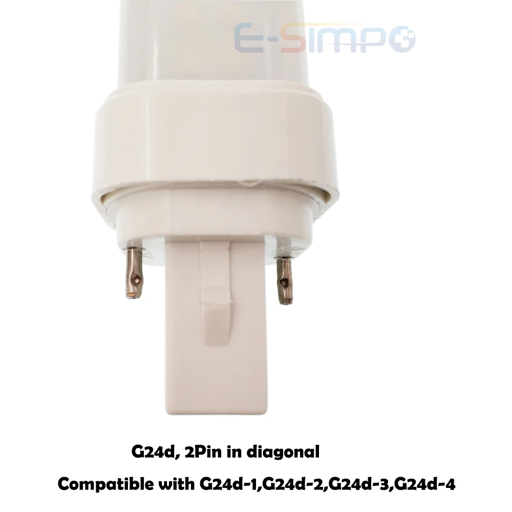 5 шт. CFL замена g24 Светодиодные g24d-1 G24d-3 g24q-2 g24q-4 AC85-300V led pl лампа реальная мощность 9 Вт 11 Вт SMD 2835 светильники лампы