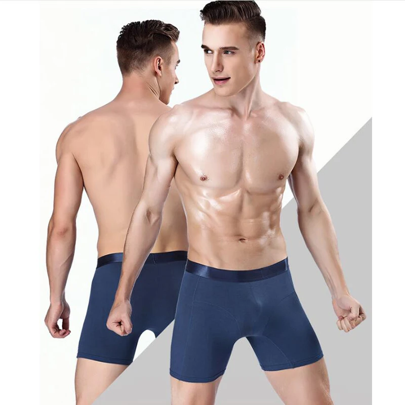 Размер L 4XL мужские удобные хлопковые длинные шорты боксеры деловые трусы с