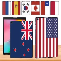 ultra slim tablet hard back shell for samsung galaxy tab a 8 0 2019 t290 t295 flag pattern plastic cover case free stylus