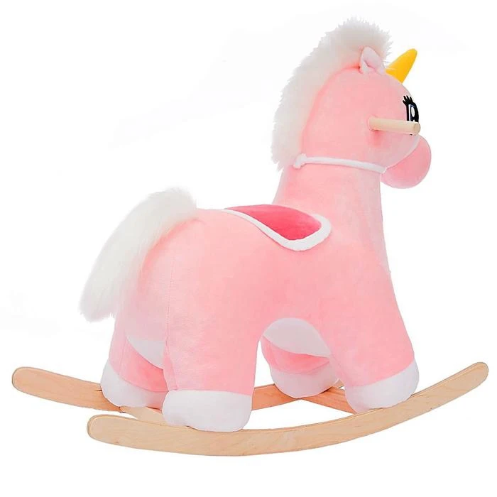 Rocking chair Unicorn musical color pink Educational toys games For kids Hobbies Training Education early development Gifts Baby Birthday children