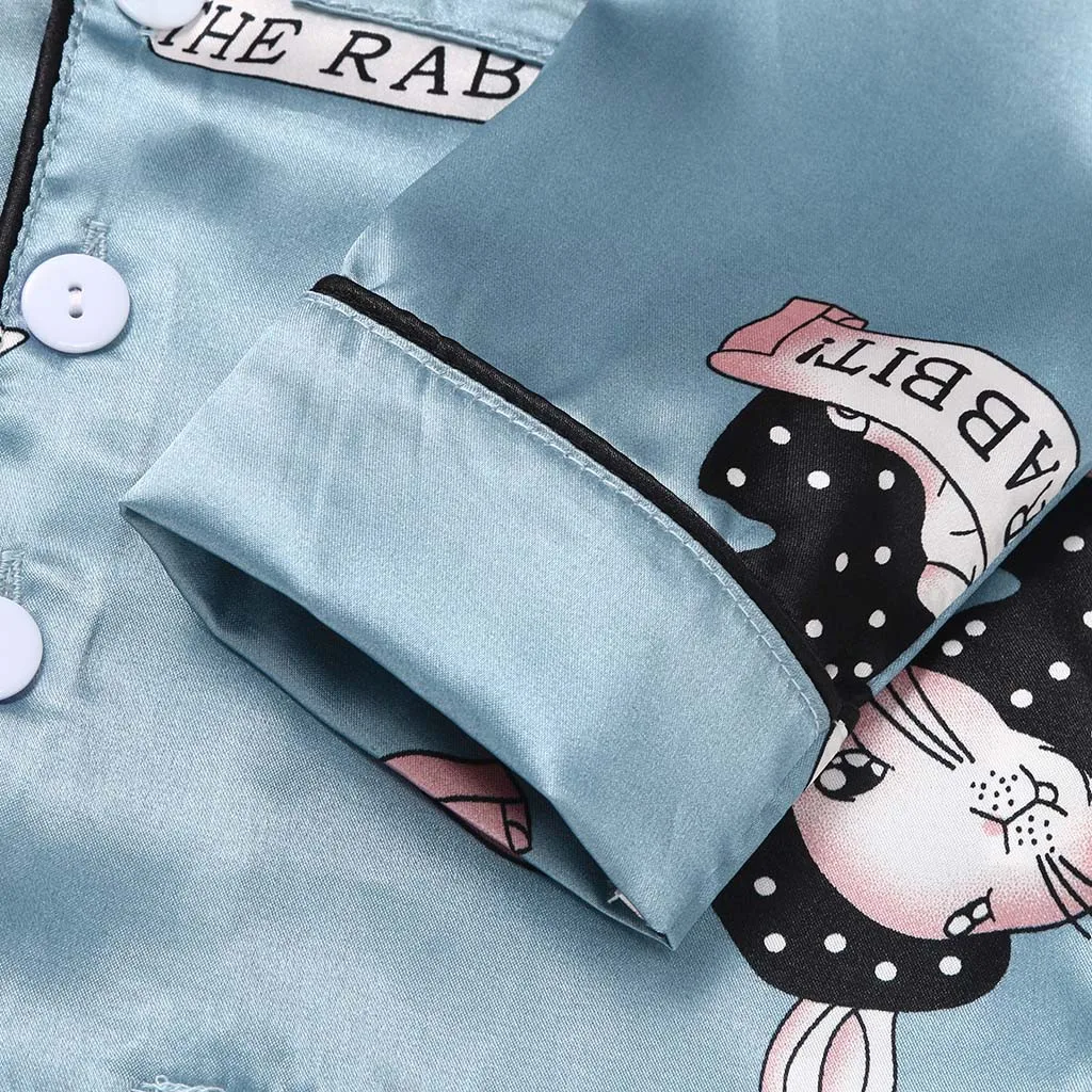 

Baby Sleepwear Kids Pajamas Sets Toddler Baby Boys Girls Cartoon Rabbit Tops+Pants Pajamas Sleepwear Outfits Children Clothing