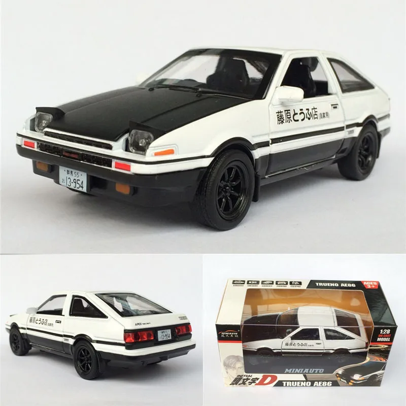 Литой автомобиль Initial D Toyota AE86 из сплава металла модель автомобиля Inital игрушечные
