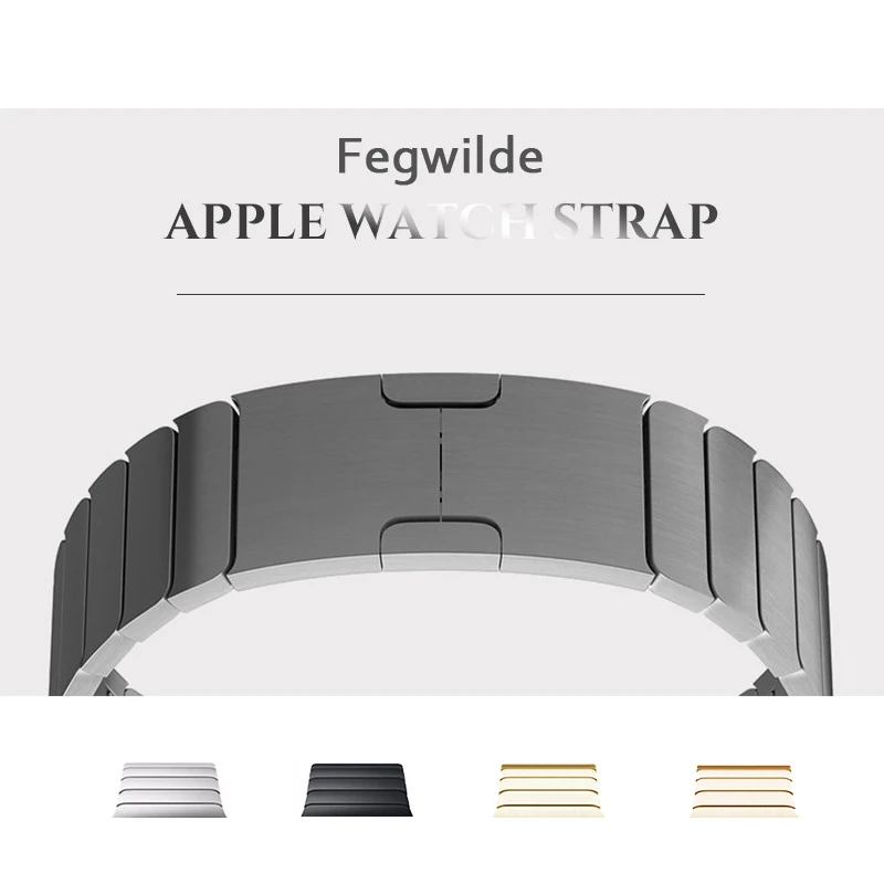 Ремешок из нержавеющей стали для Apple Watch band 4 5 44 мм 40 мм стальной ремешок iwatch 4 3 ремешок 42 мм 38 мм 36L металлический браслет для часов