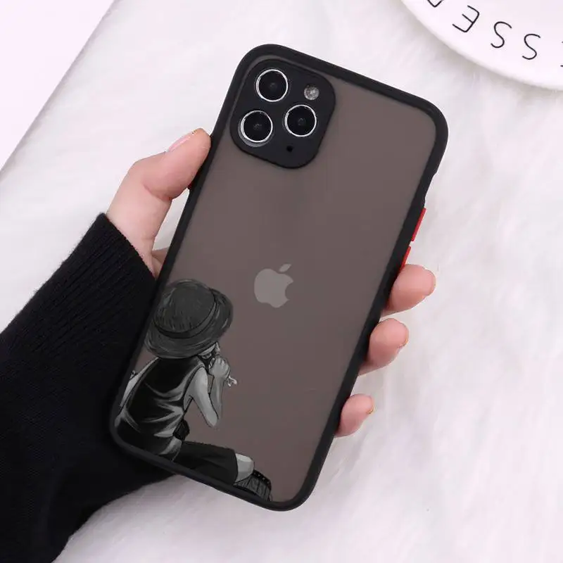 

attack on titan Phone Case matte transparent soft TPU For iphone 7 8 11 12 plus mini x xs xr pro max Candy Color cover