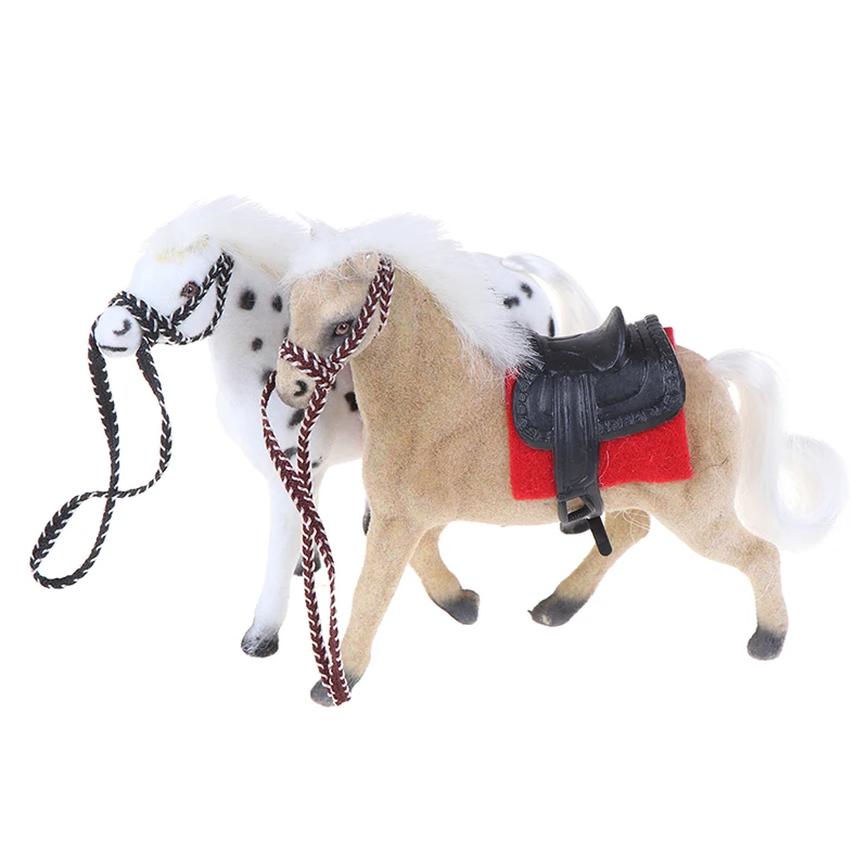 1x пластиковый кукольный домик с лошадью миниатюрная детская кукла модель