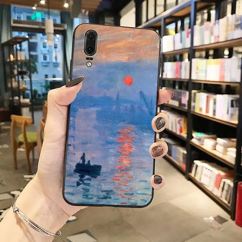 

Van Gogh Skull Tardis fashion art Phone Case For Huawei honor Mate P 10 20 30 40 Pro 10i 9 10 20 8 x Lite