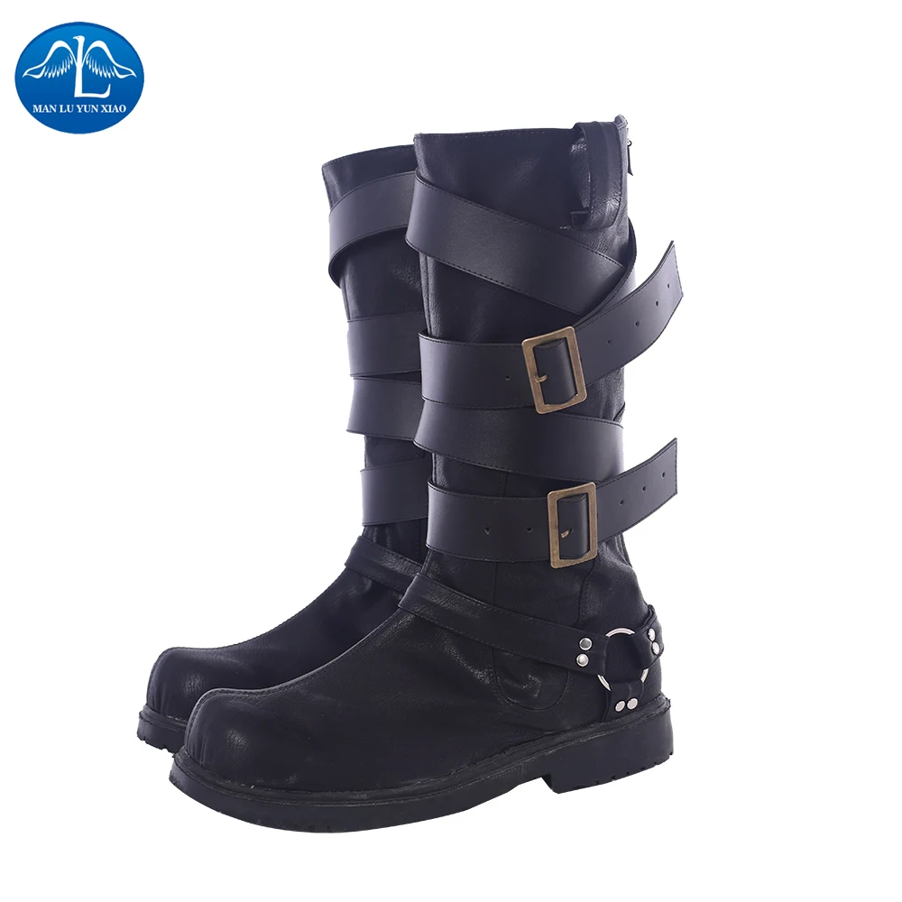 Manluyunxiao Dante Cosplay Male High Boots Leather Shoes Carnival Halloween Costumes for Men DMC 5 Deluxe Outfit | Тематическая
