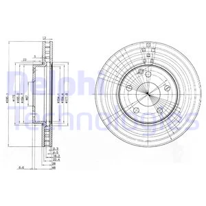 

DELPHI BG3755C тормозной диск на E-CLASS W211 0208 S211 0309