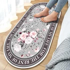 Прикроватный коврик в скандинавском стиле, современные овальные коврики с цветочным рисунком для комнаты, гостиной, гостиной, гостиной, коврика для девочек, спальни, моющиеся, нескользящие коврики