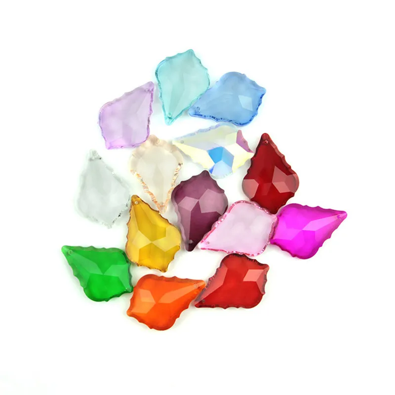 

Mixed Color 38mm/50mm Maple Leaf Suncatcher Crystal Lamp Chandelier Part Pendant Glass Lamp Prisms Parts Hanging Pendants Decor