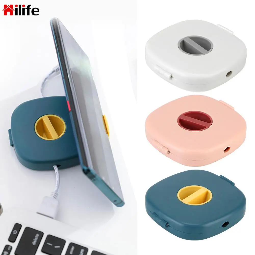 

Phone Holder Portable Home Storage Rotatable Wire Organizer Storage Box For Charging Data Line 1Pc Cable Winder