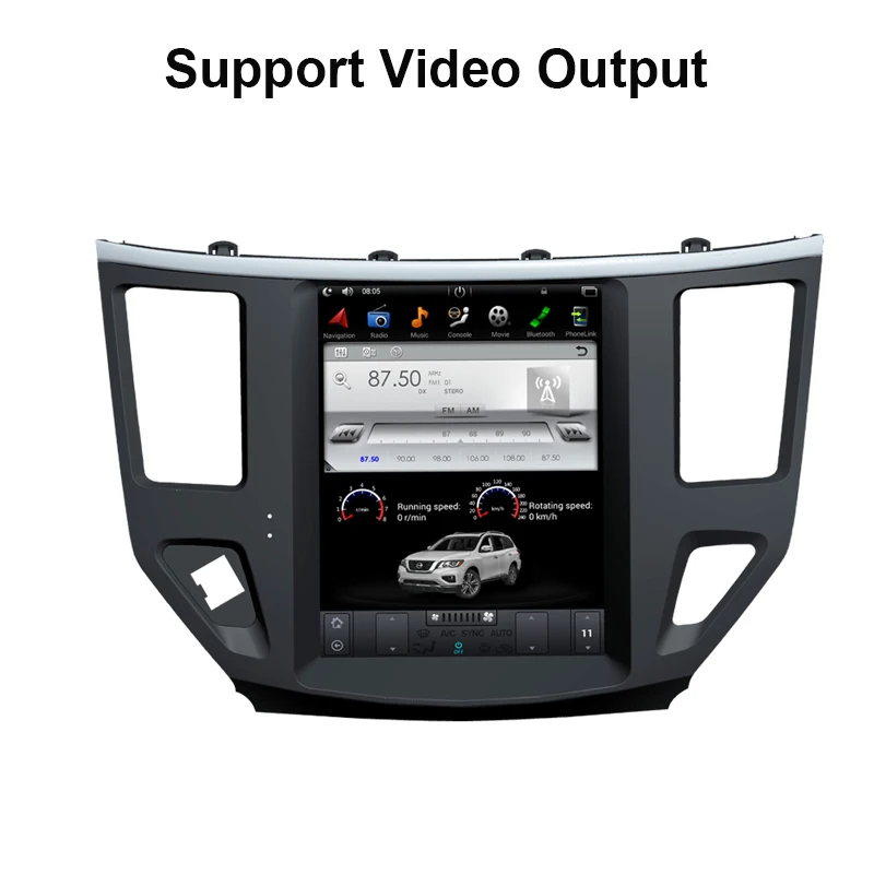 Вертикальный Автомобильный GPS-навигатор в стиле Tesla Android 9 0 для NISSAN Pathfinder 2013-Радио