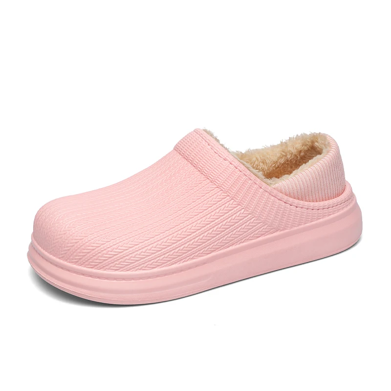 

2021 New Winter Slippers Warm Women Shoes Waterproof Couples Non-Slip Plush Cotton Indoor Outdoor Cozy Men House Slipper slides