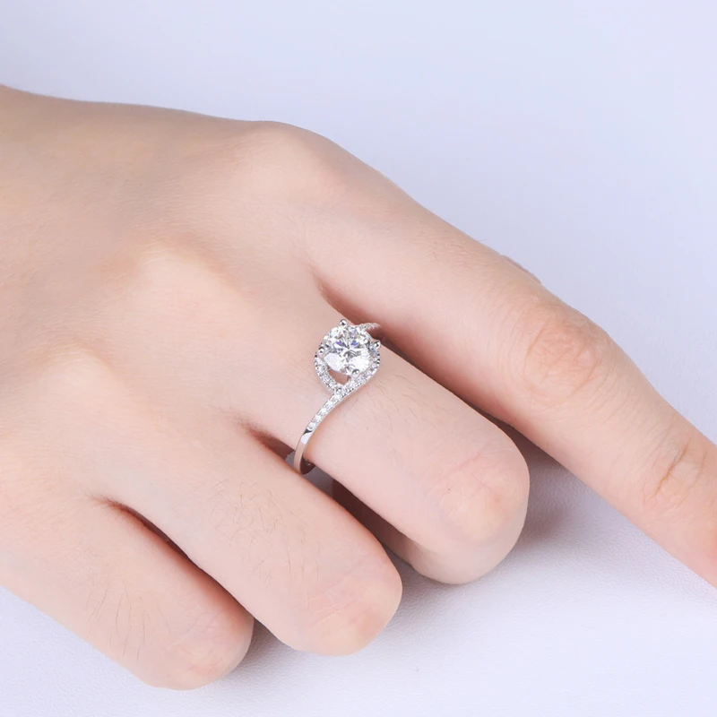 Обручальные кольца OEVAS sпарковка 1 карат муассанит для женщин высшее качество