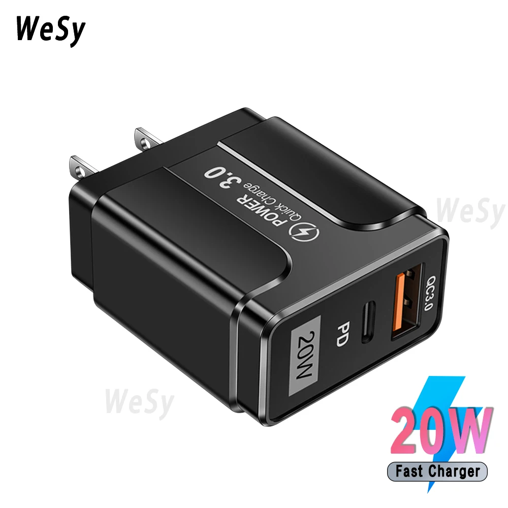 

20W PD Quick Charger QC3.0 Fast Charger Mobile Phone Travel Wall Chargers For iPhoen 11 12 ProMAX Xiaomi 11 MIX 4 Huawei Samsung