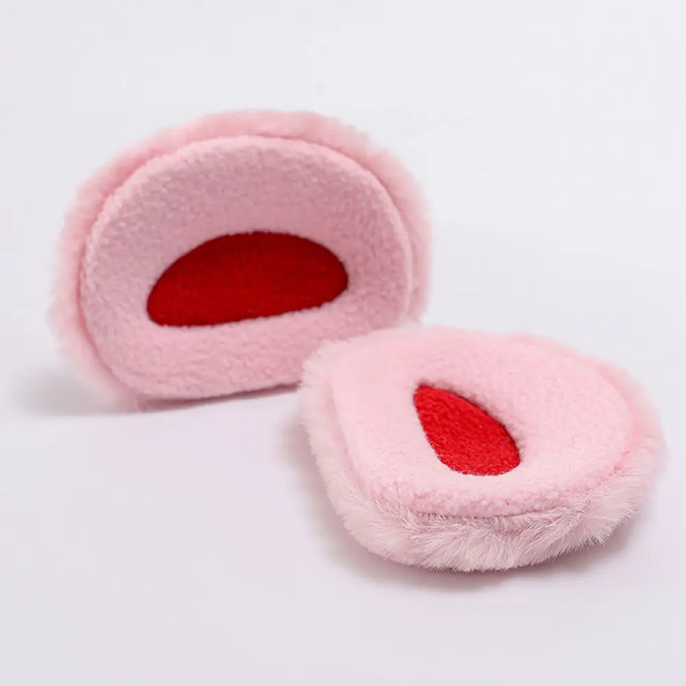 

1 Pair Winter Plush Earmuffs Women Man Adult Earbags Bandless Ear Warmers Simple Wind Proof Coral Fleece Ear Cover