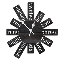 modern wood wall clock european style wooden silent non ticking wall clock retro hanging clock for living room home decor