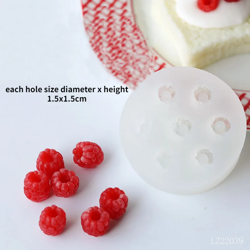 

Blueberry Raspberry Wild Strawberry Simulation Fruit Silicone Mold Chocolate Baking Cake Aroma Candle Mold Cake Decorating Tools