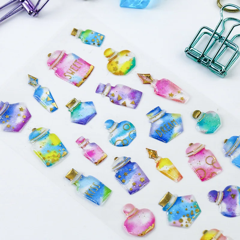 Корейский стикер для канцелярских товаров упаковка Kawaii боковая Наклейка на