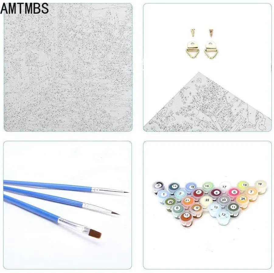 

AMTMBS Cartoon Anime Dream World Wall Art Canvas Painting Posters And Prints Kids Wall Pictures For living Room Boy Bedroom