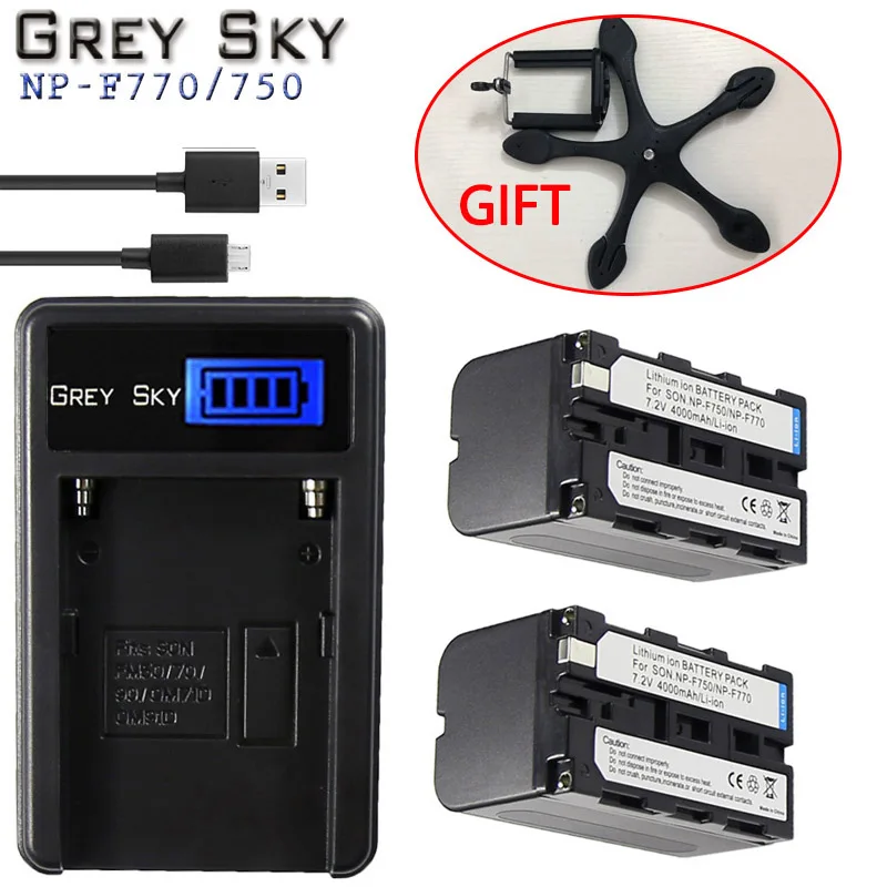 Charger and 2batter NP-F750 NPF750 NP F750 F730 F770 Батарея для sony NP F960 F970 NP-F770 F550 CCD-TRV58 TRV110K TRV26E HVR-Z1 V1J z1 - Цвет: Charger and 2batter