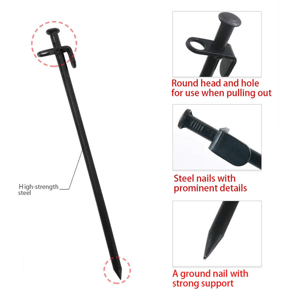 20 Вт 30 40 см палатки для кемпинга на открытом воздухе колышки Bold Сталь пляжные