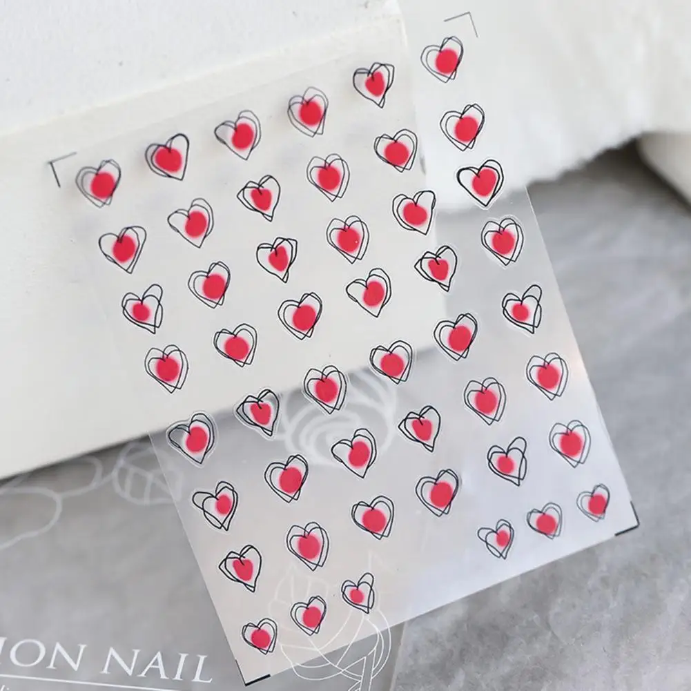 

Paper Decorative DIY Heart Ultra Thin Nail Sliders Smooth Manicure Art Sticker Vivid Images for Beauty