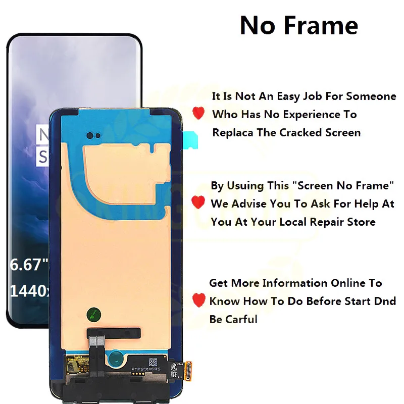 Оригинальный ЖК дисплей для OnePlus 7 Pro Дисплей кодирующий преобразователь