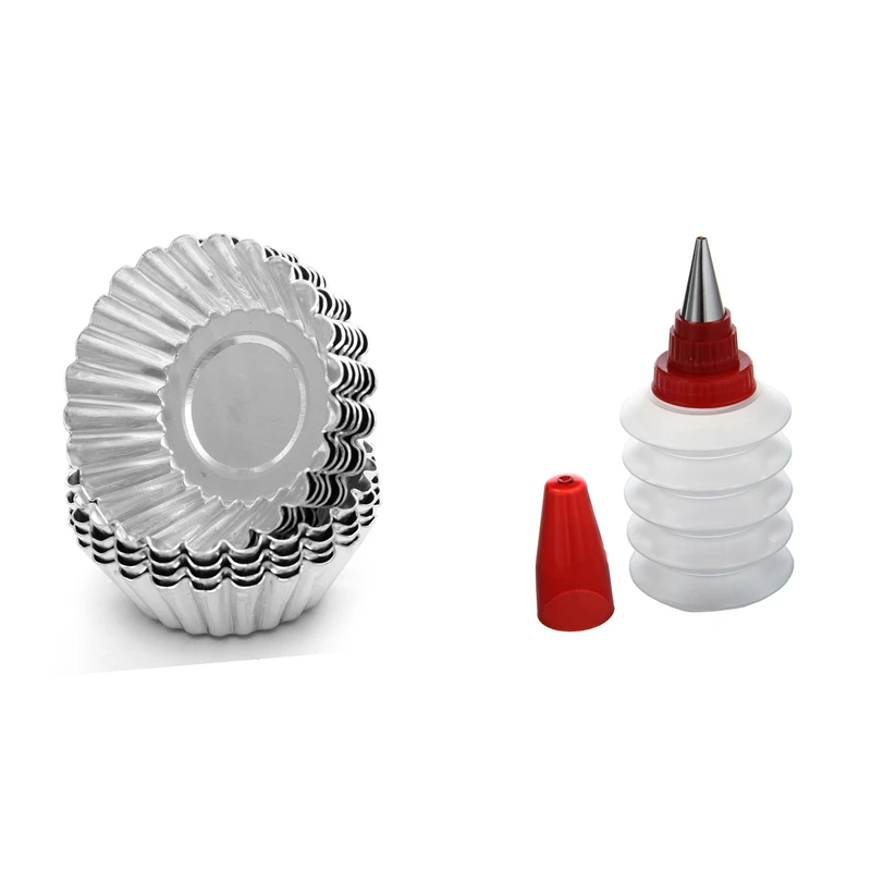 Формы для яиц из алюминиевой фольги 10 шт. формы выпечки и 3 кондитерских бутылок