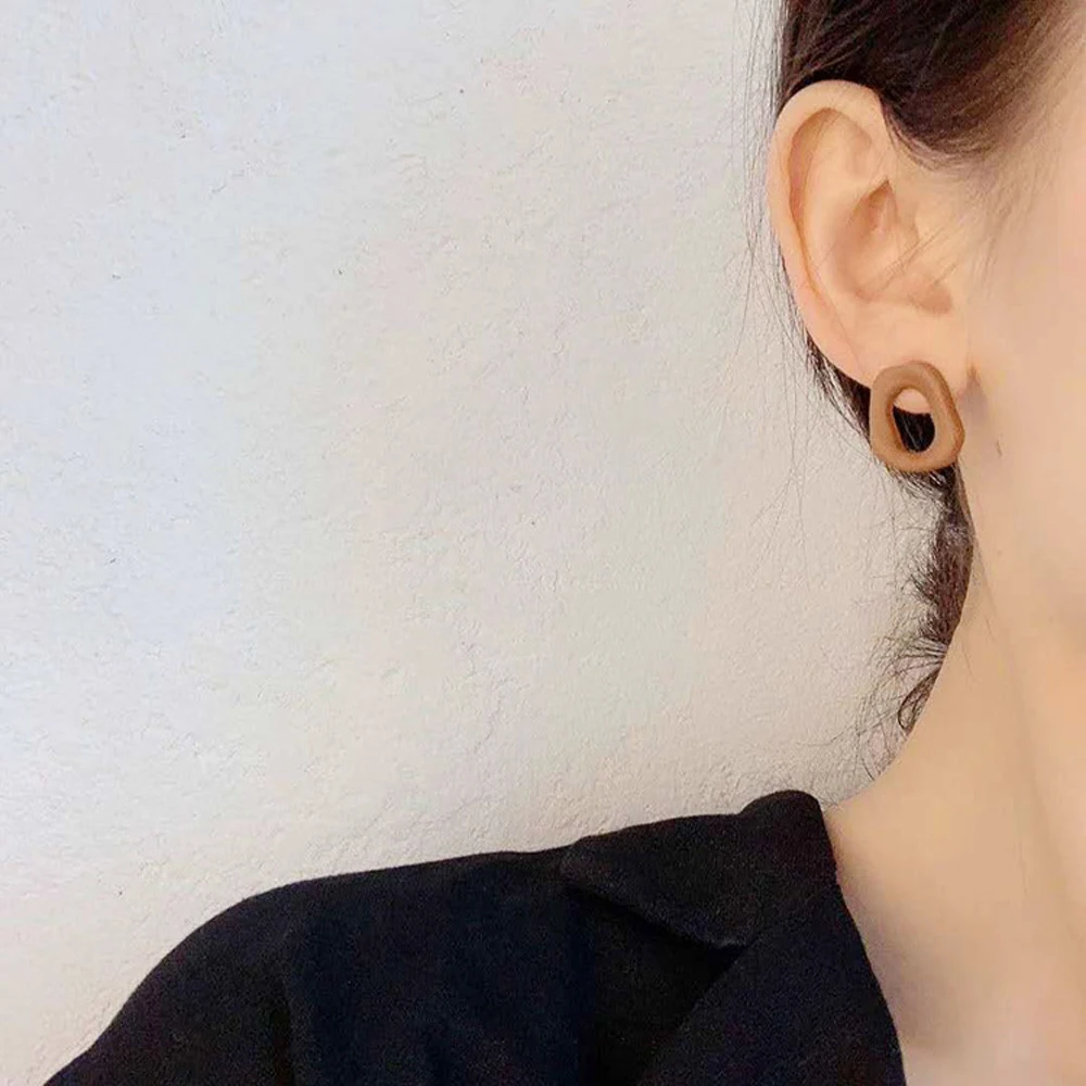 

Irregular Geometry Of The Lacquer That Bake Earring Stud earrings To restore Ancient Ways Punk Earrings Women Jewelry Gifts