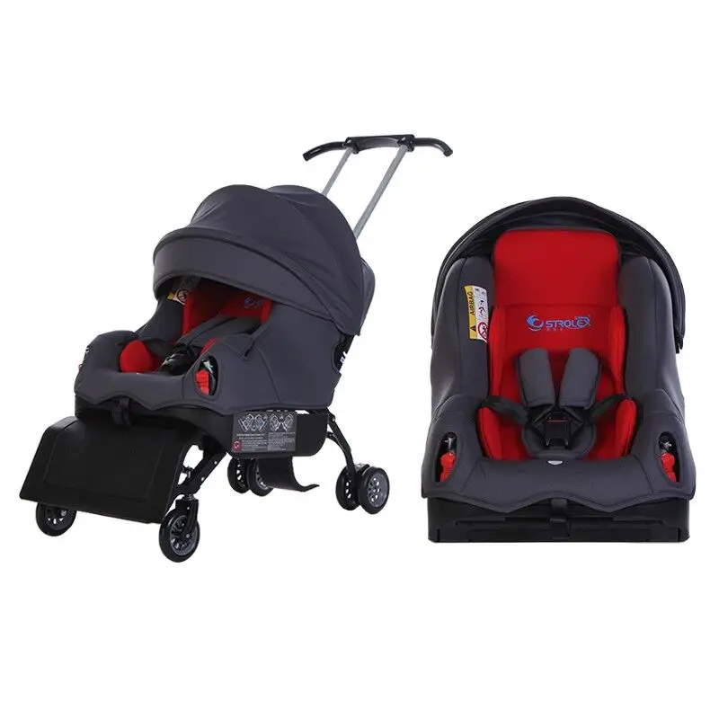 Sit on Stroll 5 In 1 Baby Car Seat Stroller Convertible Car Seat Foldable Multiple Stroller Travel Baby Stroller with Car Seat
