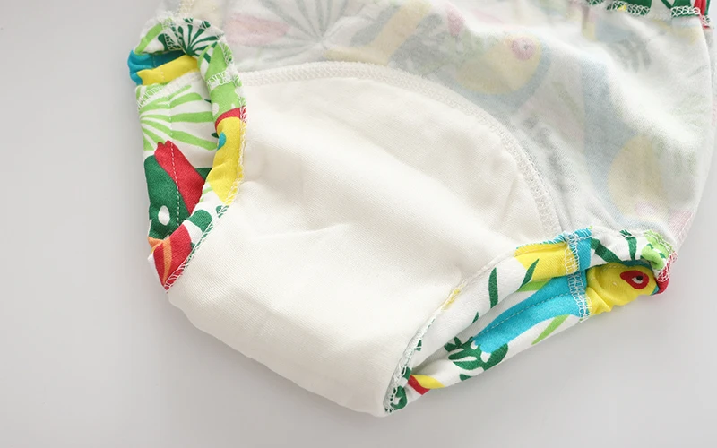 8 шт. моющиеся Мультяшные хлопковые детские тренировочные штаны для горшка