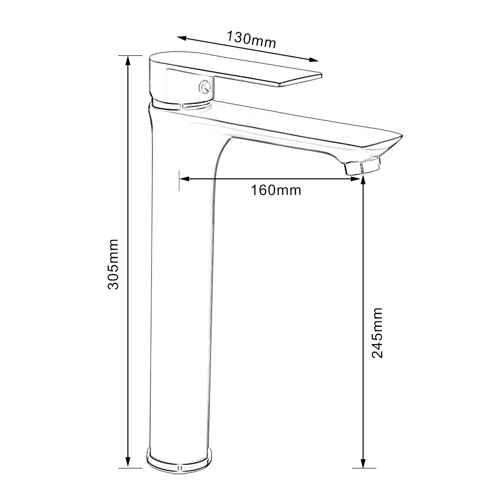 Латунный Смеситель для раковины Водопад кран горячей и холодной с одним